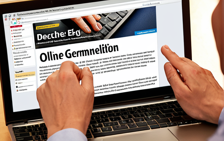 **Prompt:** Close-up of hands typing on a laptop, screen displaying a positive news article about a local German business. Soft, warm lighting. Keywords: "SEO Erfolg," "Online Reputation," "Positive Schlagzeilen," "Deutsche Firma".
