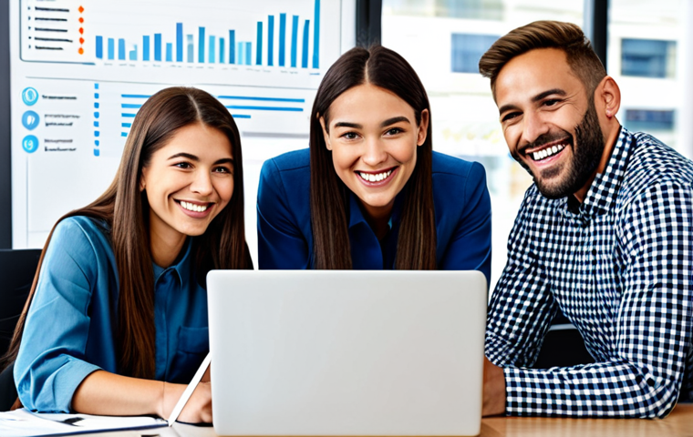 Positive Online Presence**

"A diverse group of fully clothed professionals smiling and working collaboratively in a modern, bright office.  Laptops display positive customer reviews and upward trending graphs.  Background features stylized social media icons and search engine results highlighting positive news articles.  Emphasis on trust, teamwork and success. Safe for work, appropriate content, professional, modest clothing, perfect anatomy, natural proportions, high quality."

**