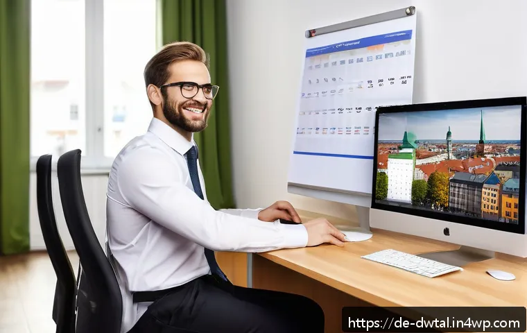 디지털 명성 관리와 고객 충성도의 관계 - A modern German small business office scene showing a customer service representative warmly respond...